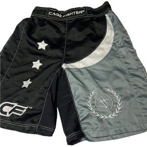 CF cage fighter men’s black satin shorts size Small